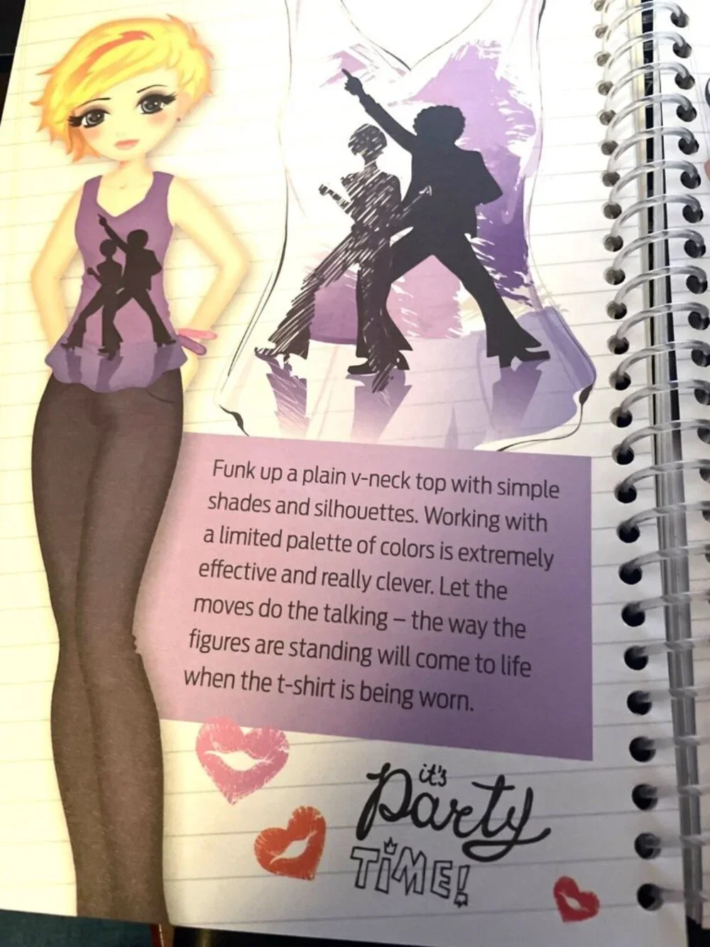 Glamour Girl T-Shirt Designer Crafts Sketchbook Bendon For Ages 6+ Stickers Tips
